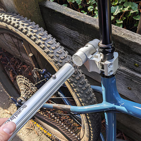 MOVED BY BIKES Dog Runner Seatpost Mount Bike Black/Silver-Pit Crew Cycles