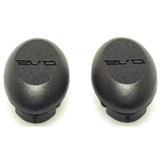 PRO Missile EVO Black Oval Endcaps-Pit Crew Cycles