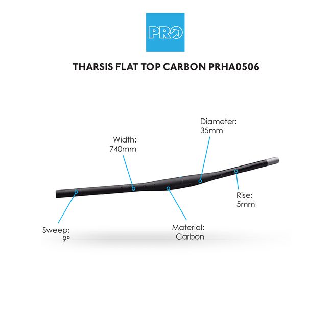 PRO Tharsis 3Five Flat Top Carbon Handlebar-Pit Crew Cycles