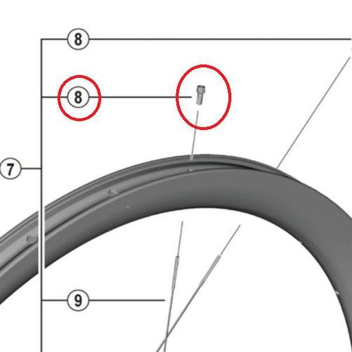 SHIMANO DURA-ACE WH-R9200-C50-TU-F Front Wheel Small nipple 14G - Y0MKN1000