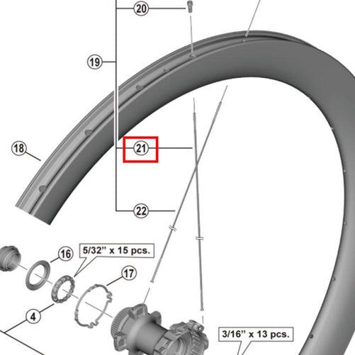 SHIMANO Dura-Ace WH-R9270-C50-TU-F Front Wheel Left-Hand Spoke