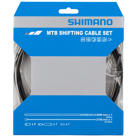 SHIMANO OT-SP41 MTB Stainless Steel Shift Cable and Housing Set For Rear Derailleur Only Black - Y60098023-Pit Crew Cycles