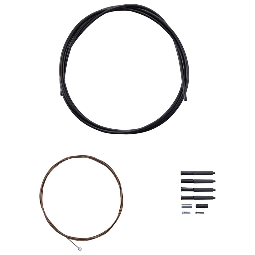 SHIMANO OT-SP41 Polymer Coated Shifter Cable and Housing Set For Rear Derailleur Only Black - Y01V98112-Pit Crew Cycles