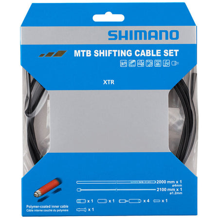 SHIMANO OT-SP41 Polymer Coated Shifter Cable and Housing Set For Rear Derailleur Only Black - Y01V98112-Pit Crew Cycles