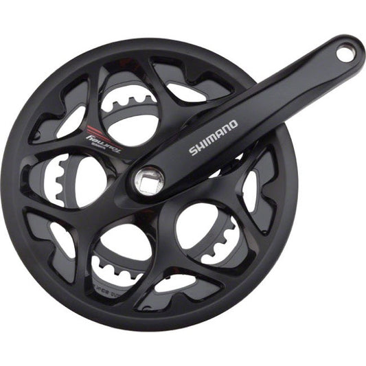 SHIMANO Tourney FC-A070 Road Riveted Crankset 2x7/8 Speed Square Taper with Chain Guard-Pit Crew Cycles