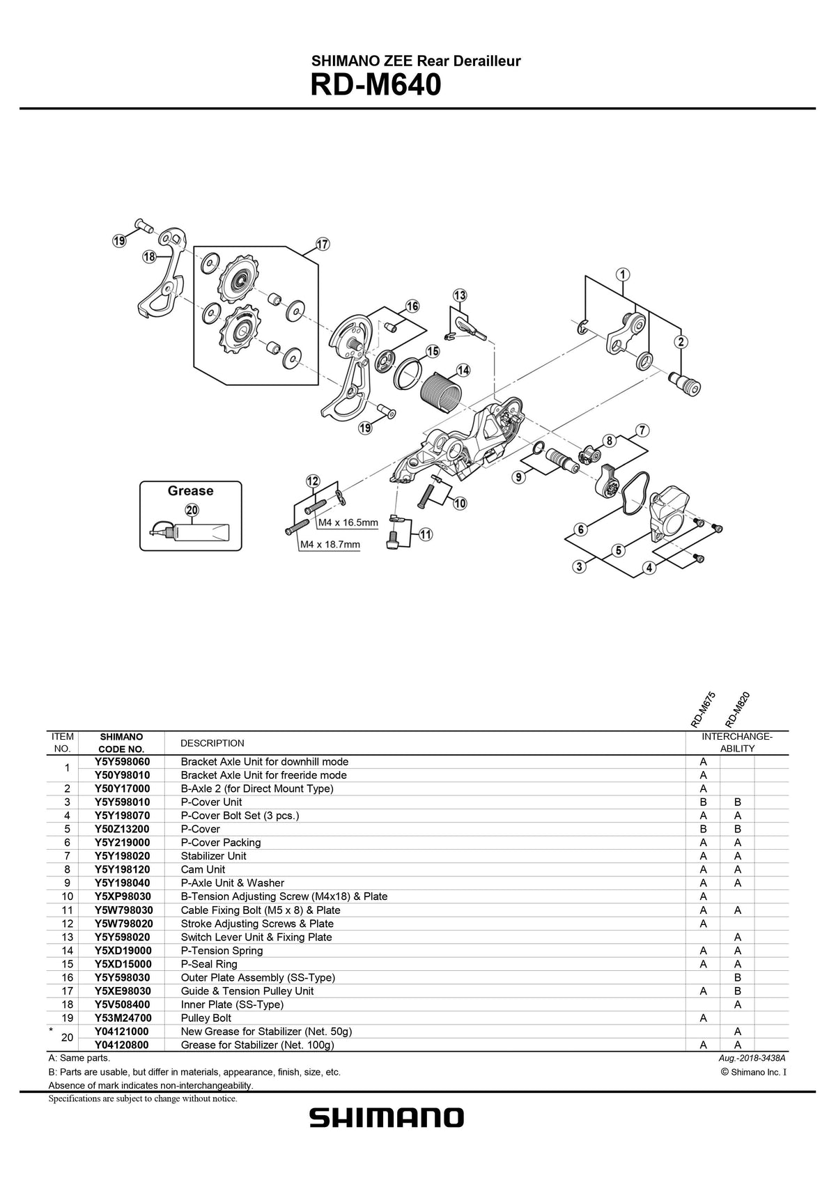SHIMANO ZEE RD-M640 SS Short Cage Shadow Plus Rear Derailleur 10-Speed-Pit Crew Cycles