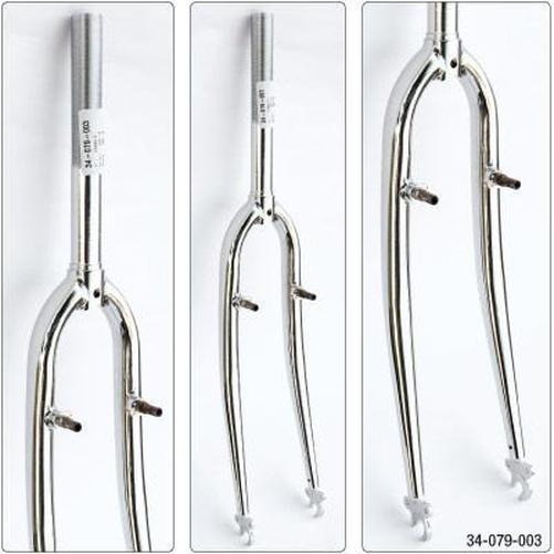 ULTRACYCLE Bicycle Replacement Cromoly Hybrid Fork 700C 1" Chrome Steerer Tube 200Mm / Threaded120Mm-Pit Crew Cycles