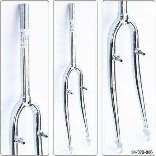 ULTRACYCLE Bicycle Replacement Cromoly Hybrid Fork 700C 1" Chrome Steerer Tube 250Mm / Threaded100Mm-Pit Crew Cycles