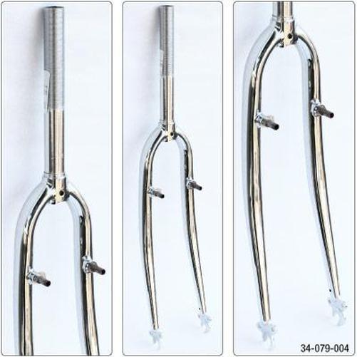 ULTRACYCLE Bicycle Replacement Cromoly Hybrid Fork 700C 1" Chrome Steerer Tube 250Mm / Threaded110Mm-Pit Crew Cycles