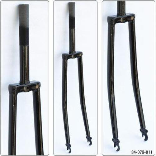 ULTRACYCLE Bicycle Replacement Cromoly Road Fork 27" 1" Black Steerer Tube 200Mm / Threaded 100Mm-Pit Crew Cycles