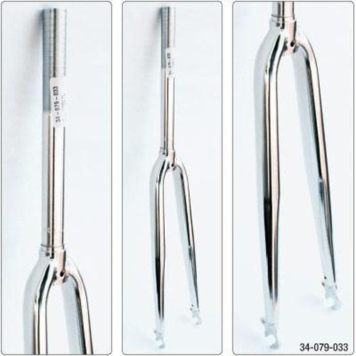 ULTRACYCLE Bicycle Replacement Cromoly Road Fork 700C 1" Chrome Steerer Tube 250Mm / Threaded 100Mm-Pit Crew Cycles