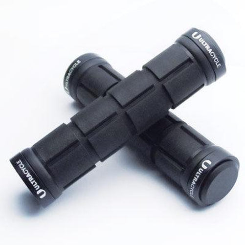 ULTRACYCLE Classic Mtb Two Clamp Locking Black Grips 130mm-Pit Crew Cycles