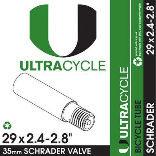 2 Camere D'Aria Bici 29 Pollici Ultra Cycle - Valvola Schrader 35mm Per Copertoni 2.0-2.4