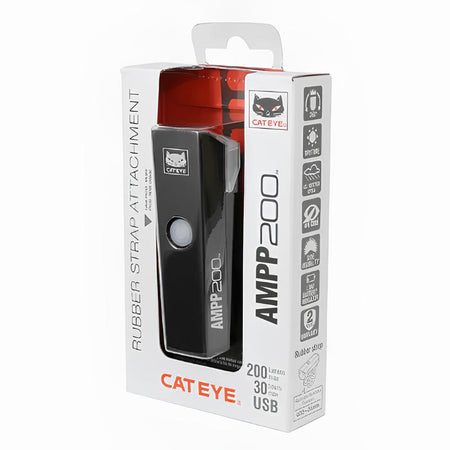 CATEYE AMPP200 L200 Front Headlight Rechargeable-Pit Crew Cycles