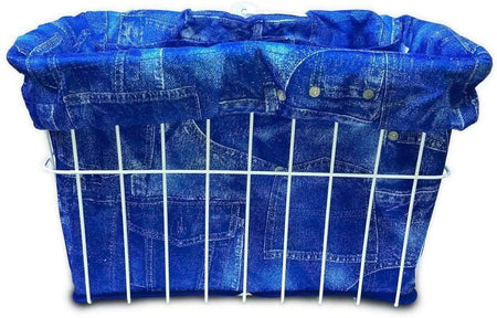 CRUISER CANDY BL-DENIM Bicycle Basket Liner-Pit Crew Cycles