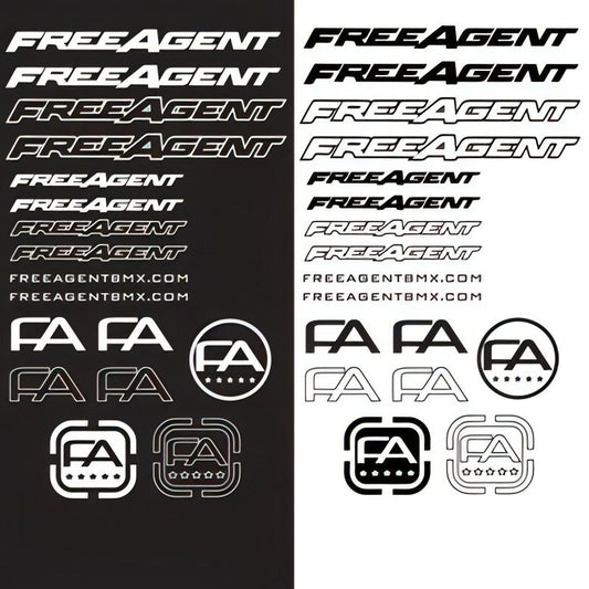 FREE AGENT Frame / Fork Sticker Pack-Pit Crew Cycles