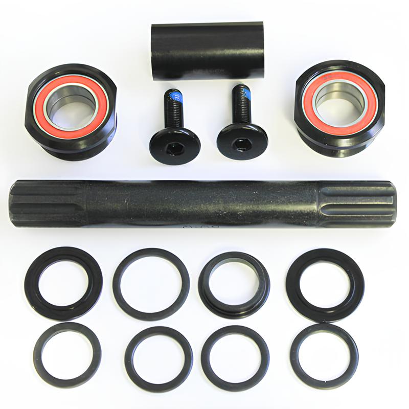 FREE AGENT Replacement 3-Piece Sealed European 8-Spline Bottom Bracket Kit-Pit Crew Cycles