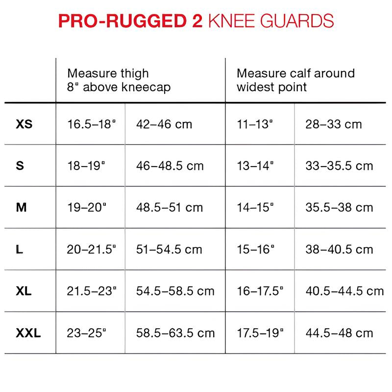 G-FORM Pro Rugged 2 Knee Guards Black/Black-Pit Crew Cycles