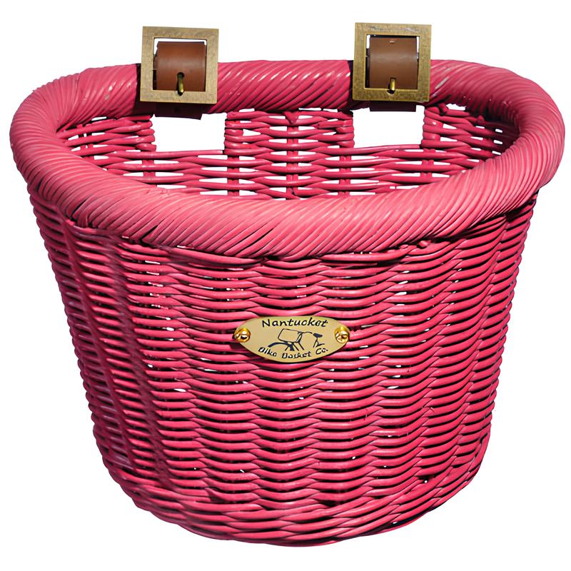 NANTUCKET Bike Basket Co. Gull and Buoy Child D Basket Pink-Pit Crew Cycles