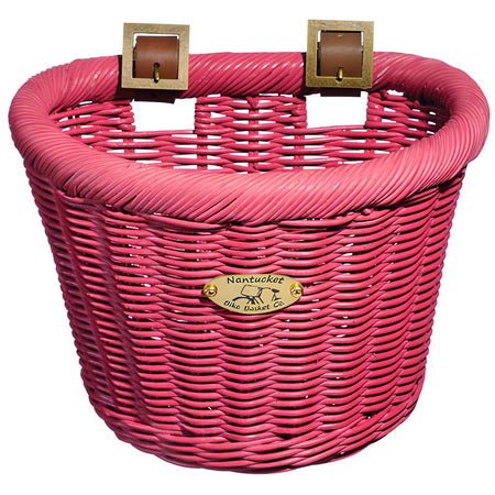 NANTUCKET Bike Basket Co. Gull and Buoy Child D Basket Pink-Pit Crew Cycles