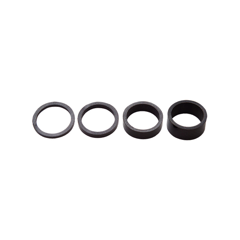 PRO 1-1/8" Carbon Headset Black Spacer Set-Pit Crew Cycles