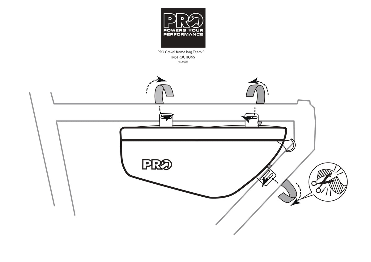 PRO Discover Team Gravel Black Frame Bag-Pit Crew Cycles