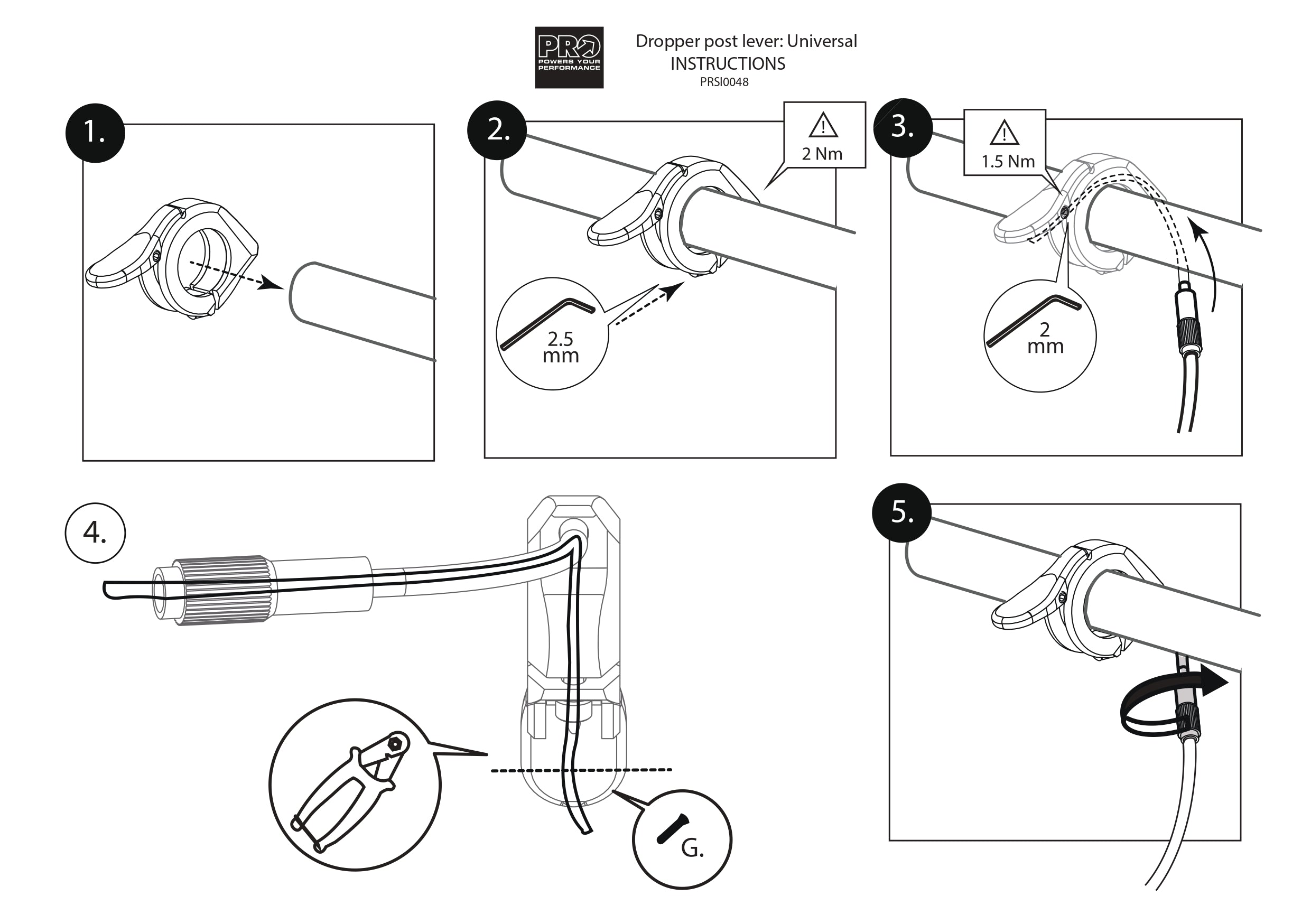 PRO Koryah DSP Dropper Post Lever One By-Pit Crew Cycles