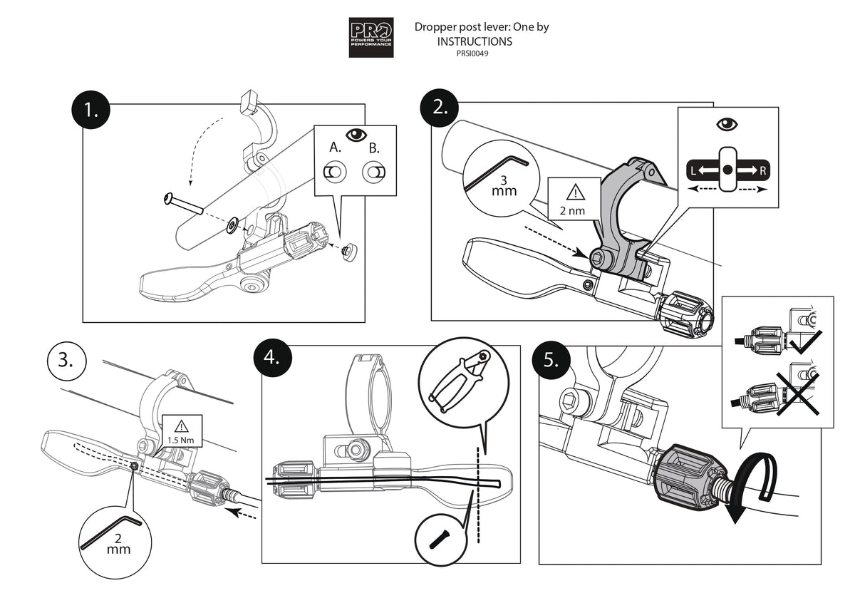 PRO Koryah DSP Dropper Post Lever One By-Pit Crew Cycles