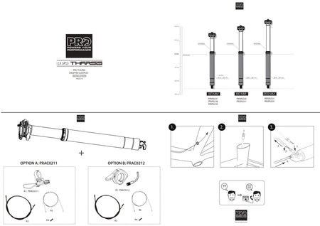 PRO Tharsis Dropper Seatpost 100mm-Pit Crew Cycles