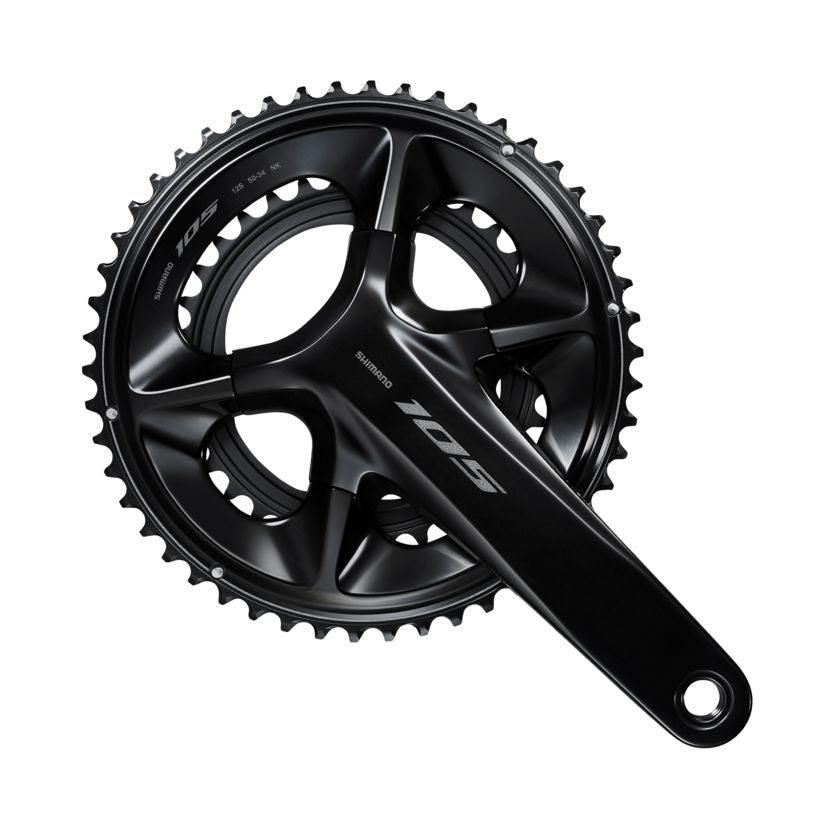 SHIMANO 105 FC-R7100 Hollowtech II Black Crankset 2x12-Speed-Pit Crew Cycles