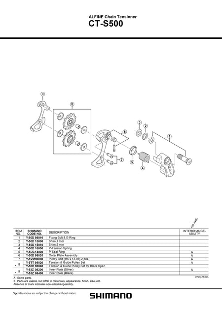 SHIMANO Alfine CT-S500 Chain Tensioner-Pit Crew Cycles