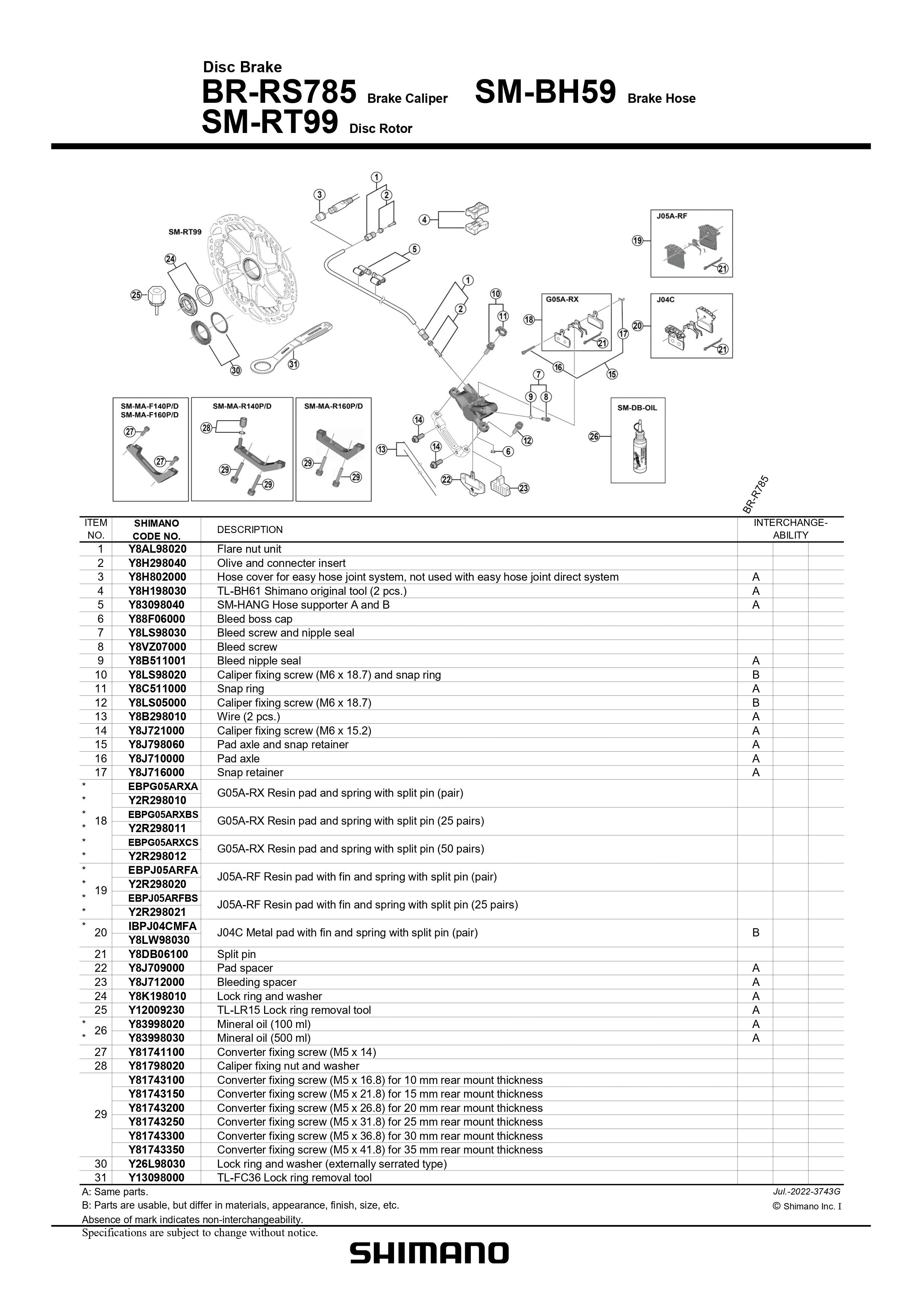 SHIMANO BRRS785 Disc Brake Caliper Bleed screw and nipple seal Pit