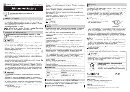 SHIMANO BT-DN110A-7 Built-In Type Di2 Internal Battery-Pit Crew Cycles