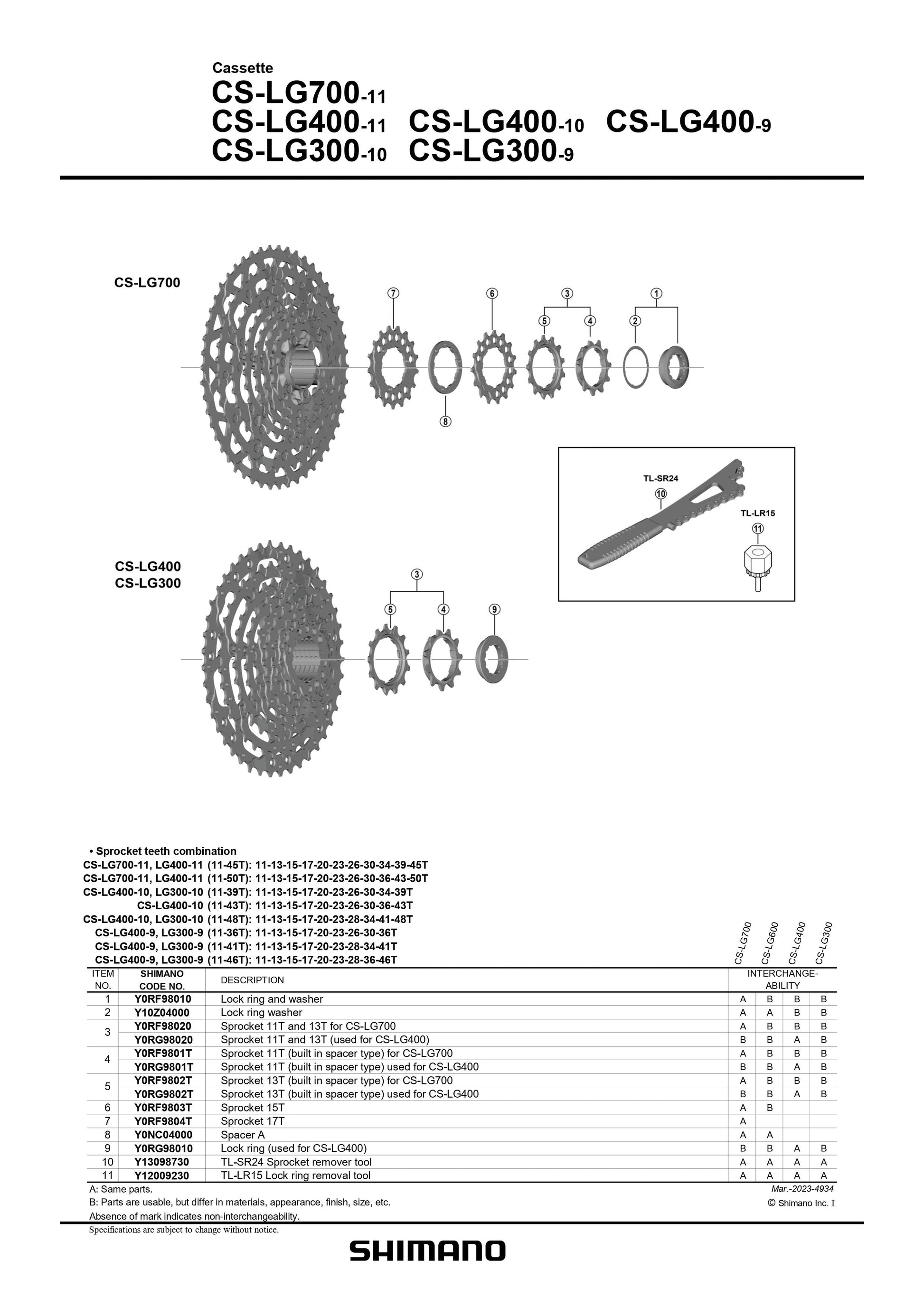 SHIMANO CS-LG700-11 Cassette Lock ring and washer - Y0RF98010-Pit Crew Cycles