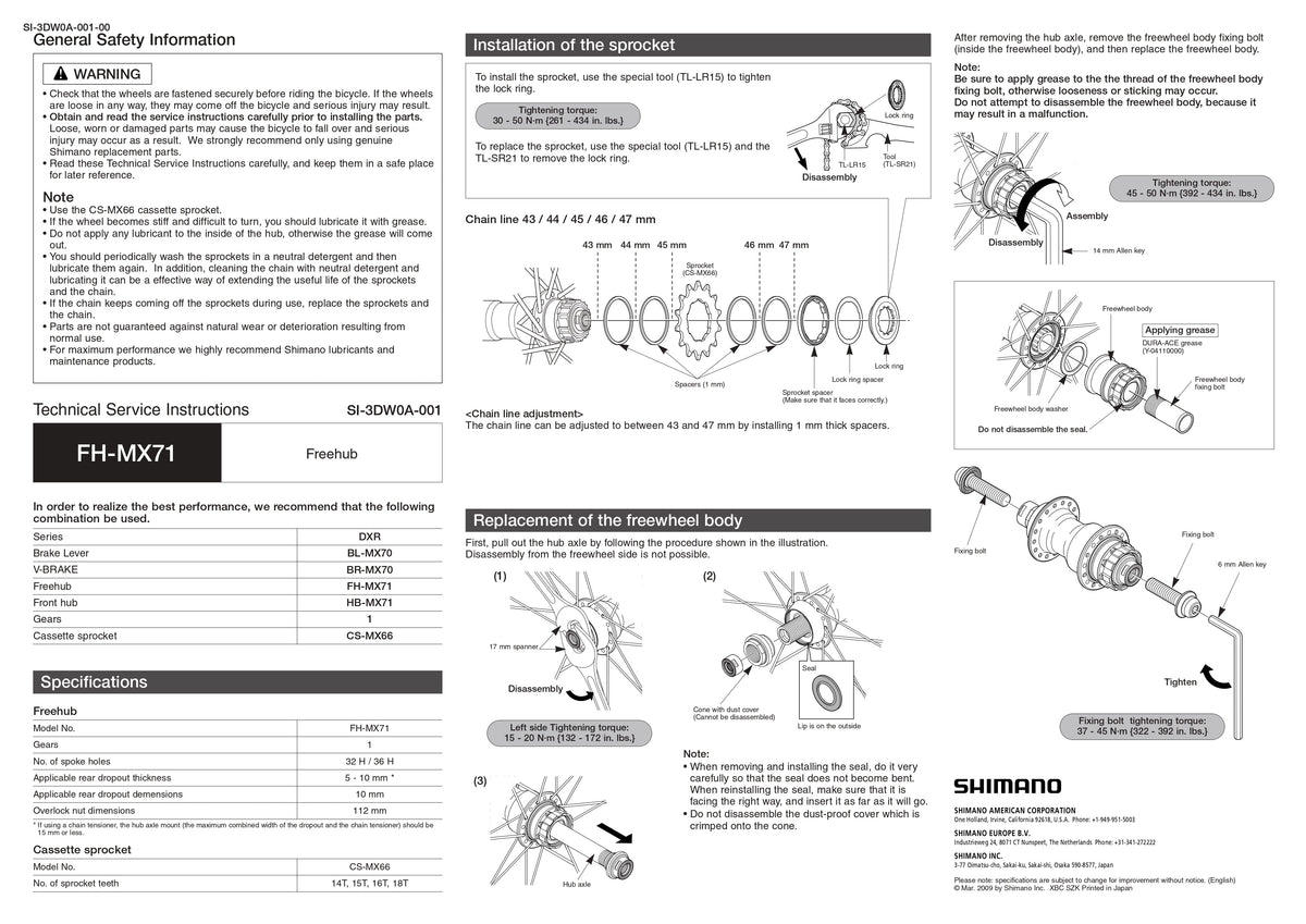 SHIMANO CS-MX66 Single Speed Silver Cassette Cog 3/32-Pit Crew Cycles