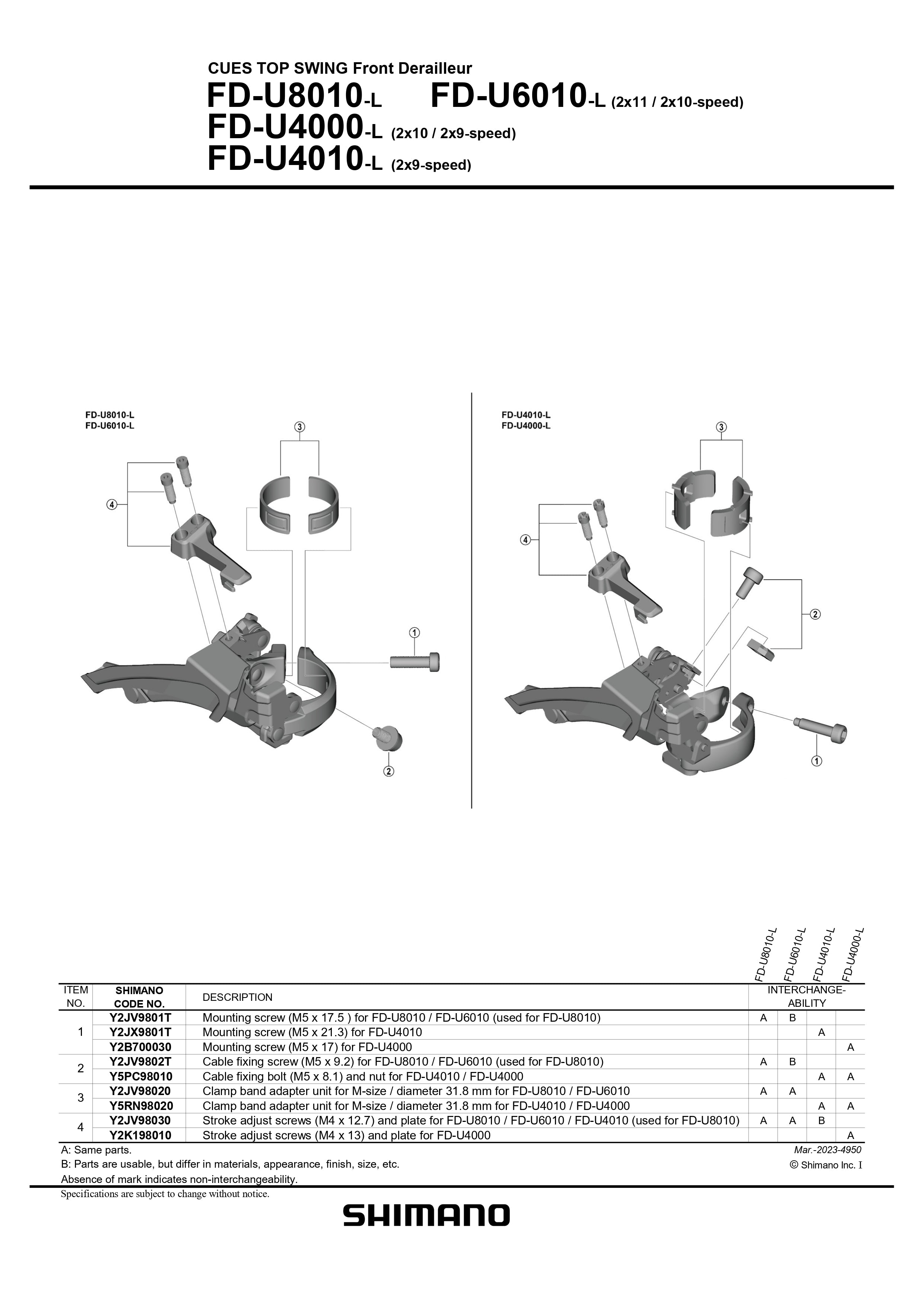 Top swing 2025 front derailleur