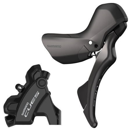 SHIMANO CUES ST-U6030 Hydraulic Disc 2x10/11-Speed Brake/Shift Lever Kit w/ Caliper Flat Mount-Pit Crew Cycles