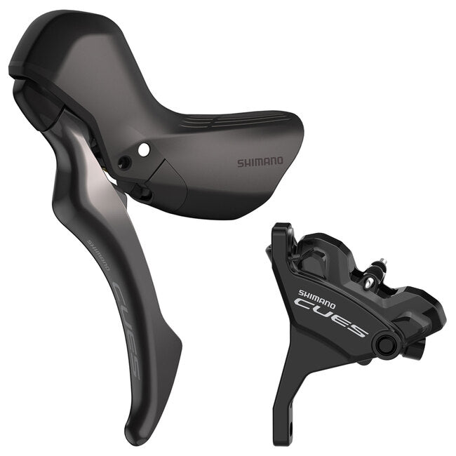 SHIMANO CUES ST-U6030 Hydraulic Disc 2x10/11-Speed Brake/Shift Lever Kit w/ Caliper Flat Mount-Pit Crew Cycles