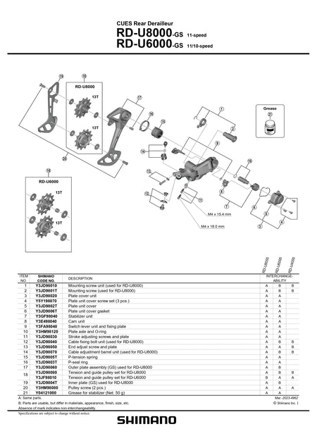SHIMANO Cues U6000 Component Kit 1x10-Speed-Pit Crew Cycles