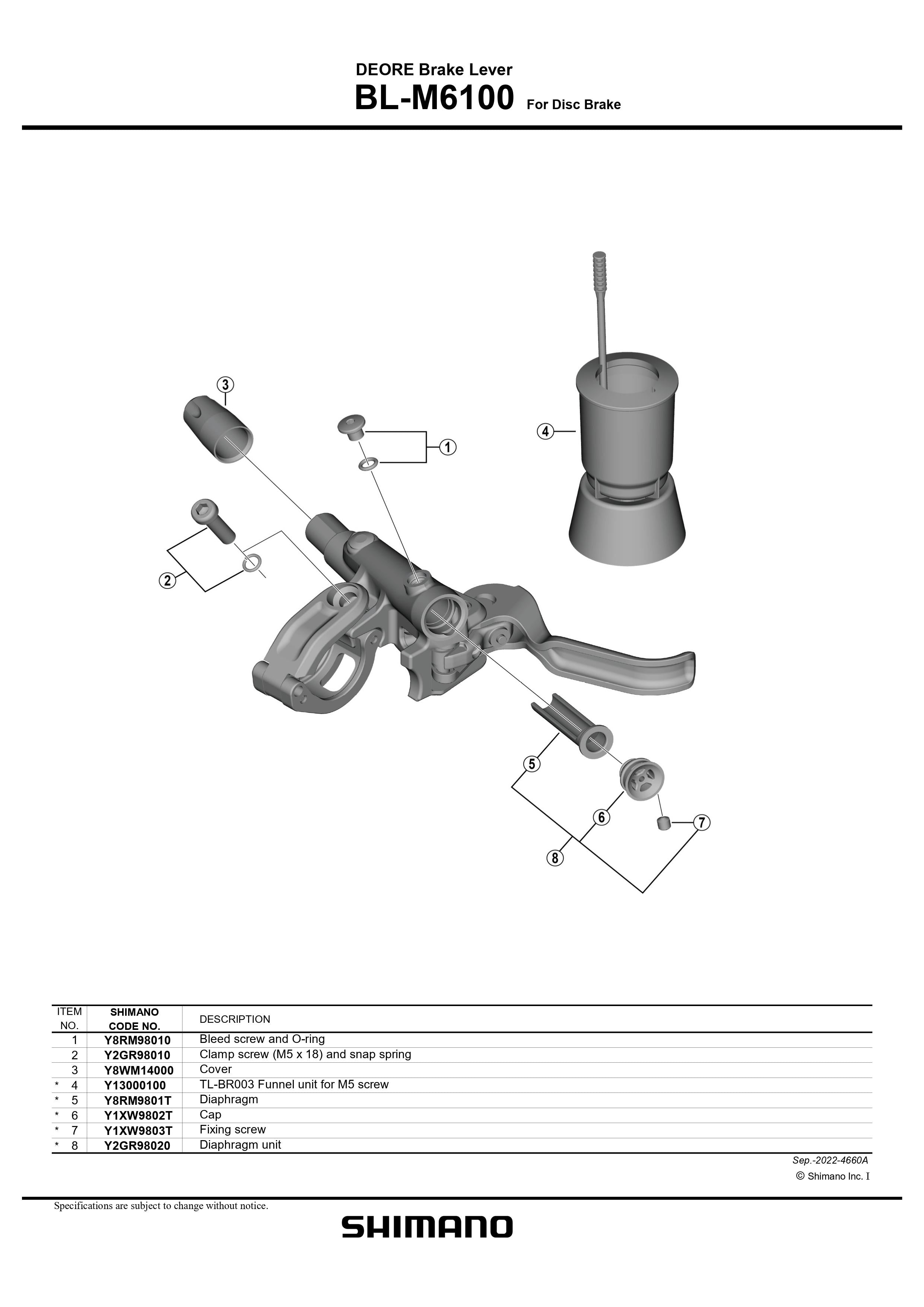 SHIMANO DEORE BL-M6100/ BR-M6120 Hydraulic Disc Brake Set 4-Piston-Pit Crew Cycles