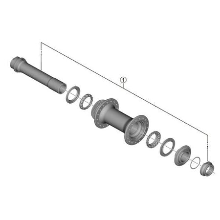 SHIMANO DEORE HB-MT400-B Front Hub for Disc Brake Complete Hub Axle - Y2CR98010-Pit Crew Cycles