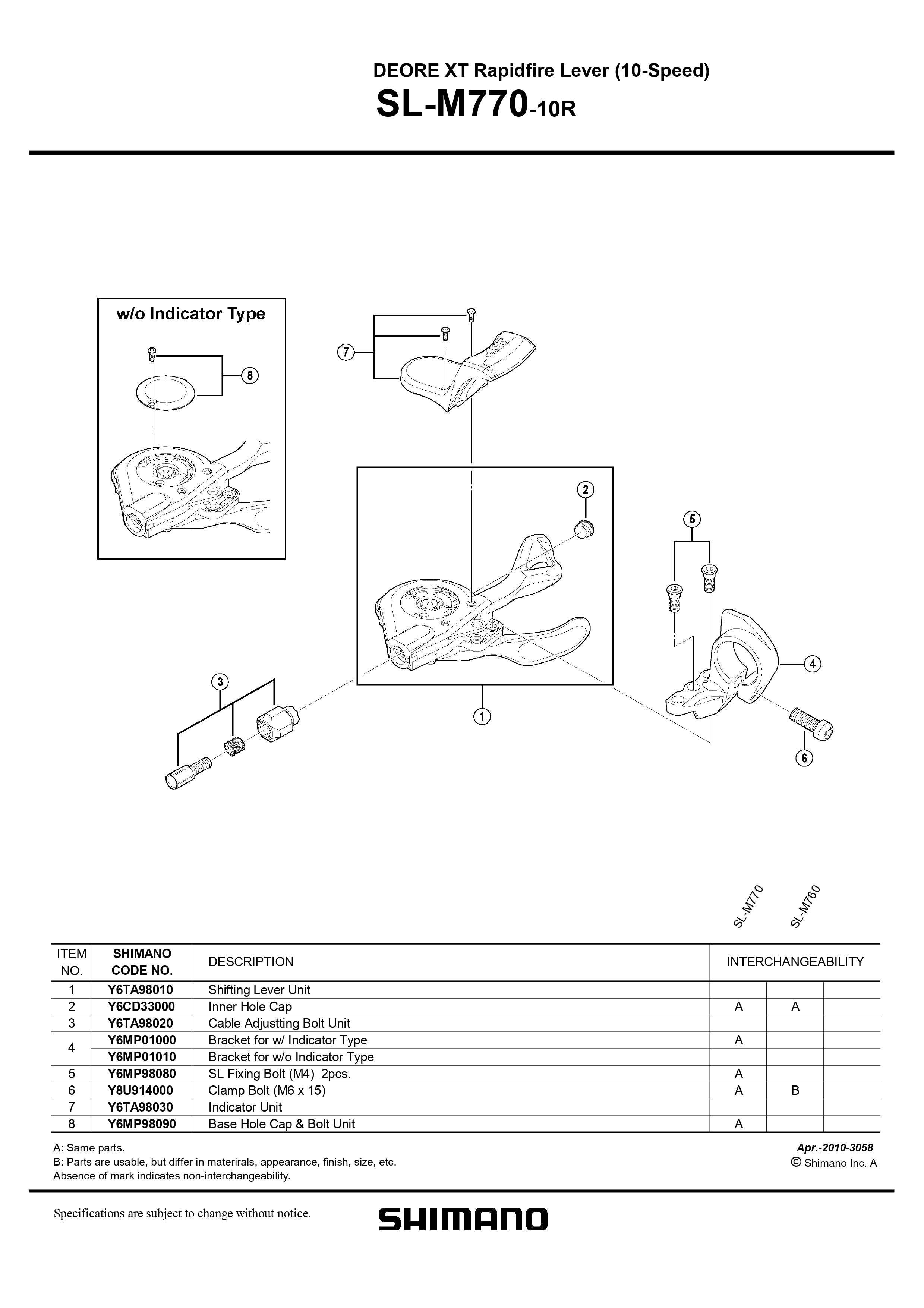 Shimano deore mega 9 shifter manual sale