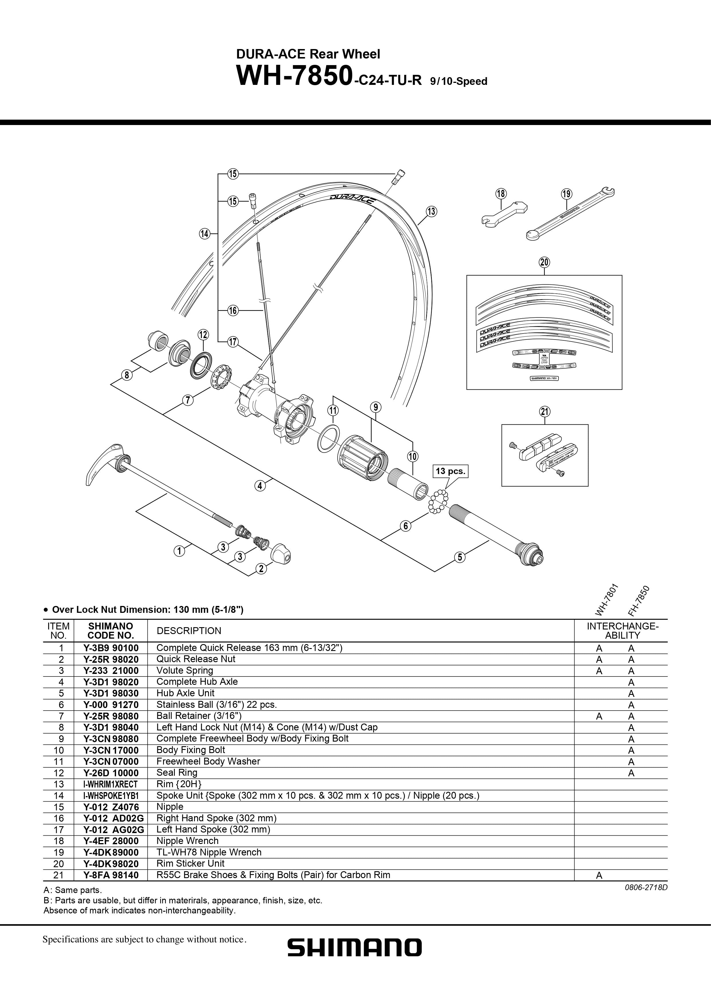 SHIMANO DURA-ACE WH-7850-C24-TU-R Rear Wheel Nipple Wrench - 9/10-Speed - Y4EF28000-Pit Crew Cycles