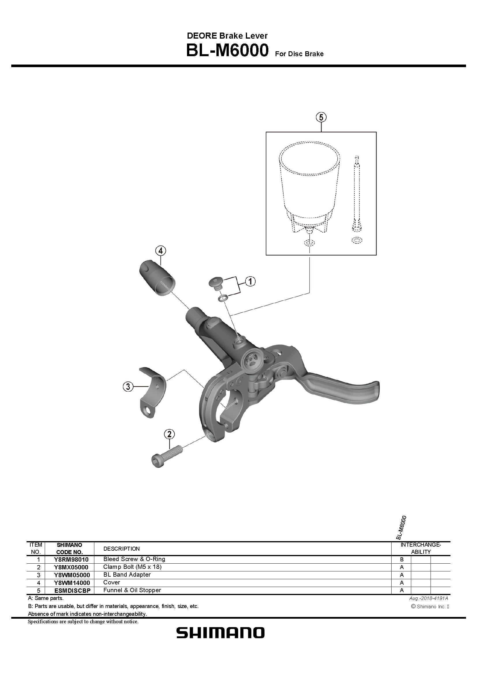 SHIMANO Deore BL M6000 Disc Brake Lever Bleed Screw And O Ring Pit shimano-deore-bl-m6000-disc-brake-lever-bleed-screw-and-o-ring-pit