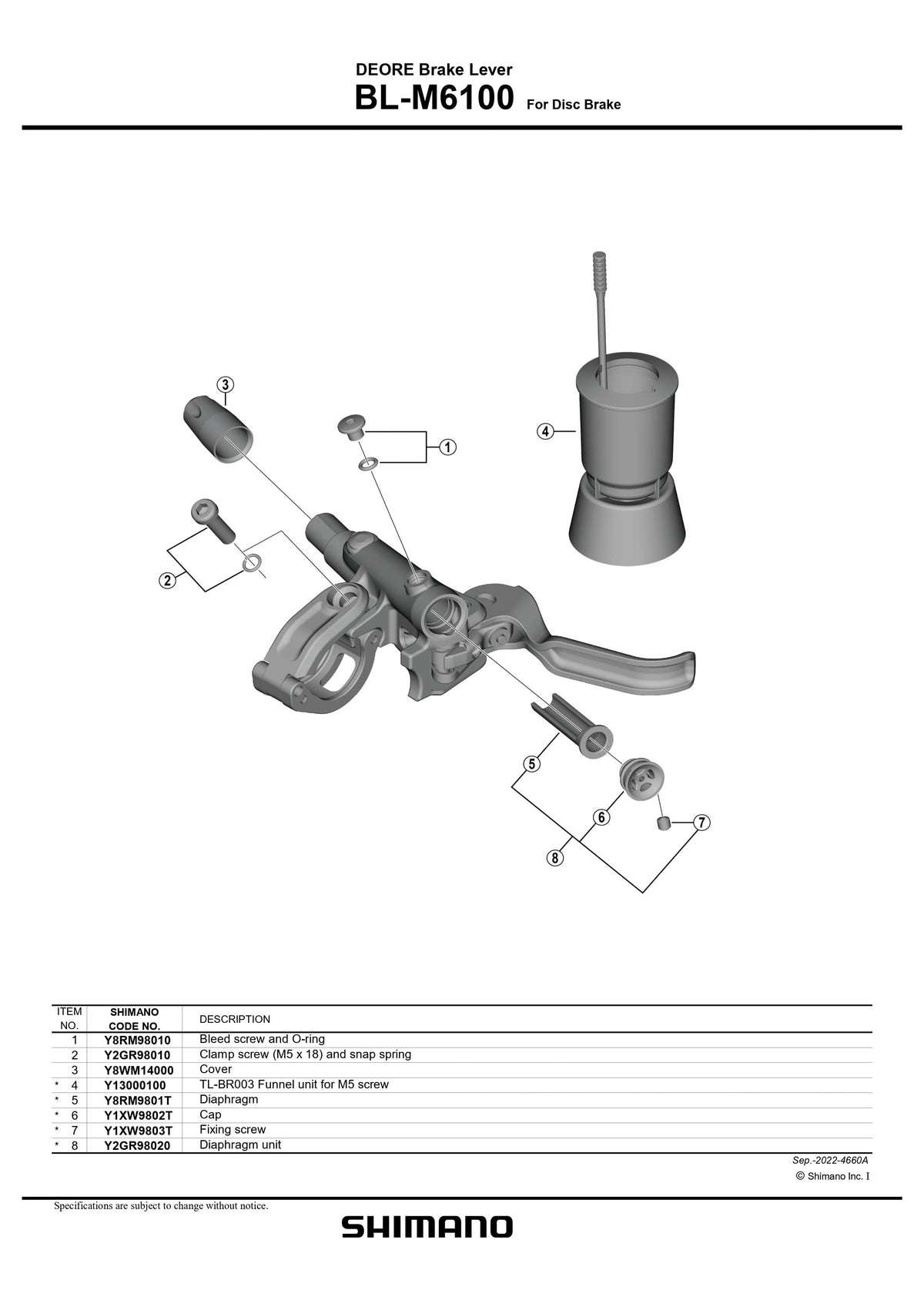 SHIMANO Deore BL-M6100/ BR-M6100 Hydraulic Disc Brake Set 2-Piston-Pit Crew Cycles