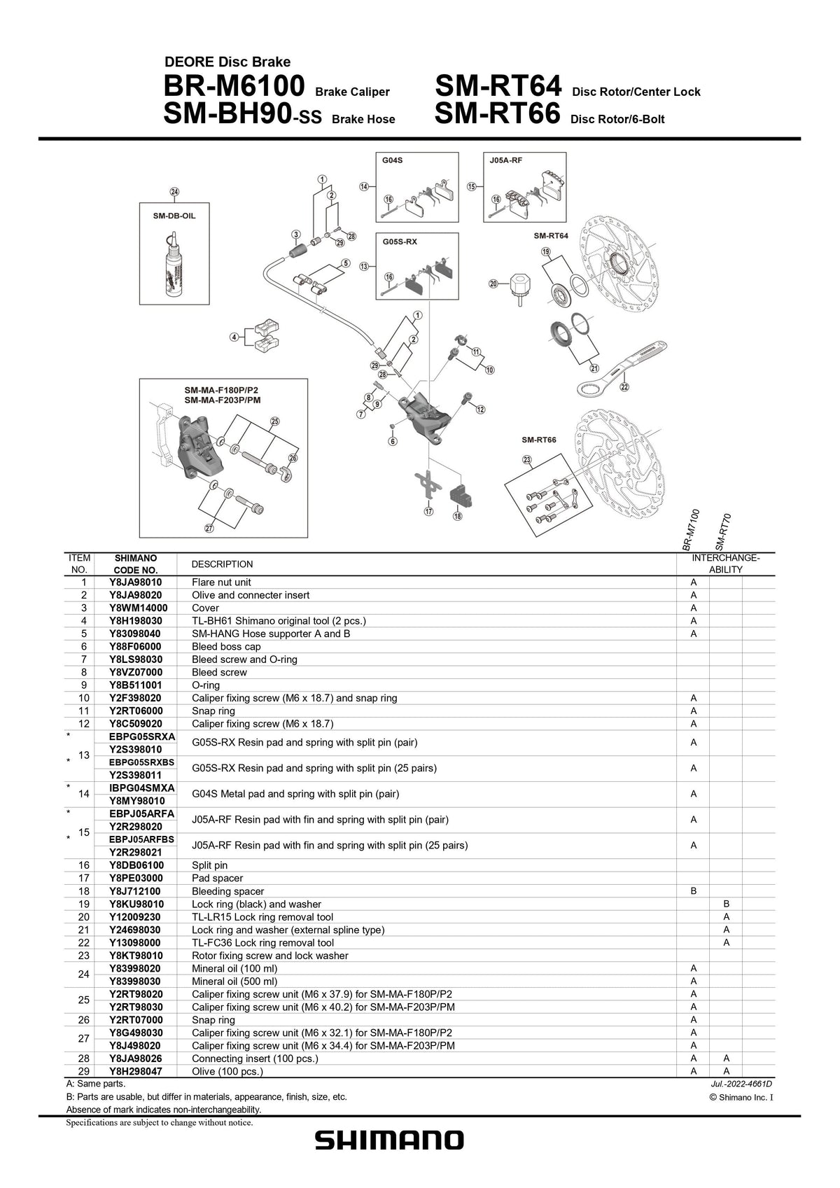 SHIMANO Deore BL-M6100/ BR-M6100 Hydraulic Disc Brake Set 2-Piston-Pit Crew Cycles