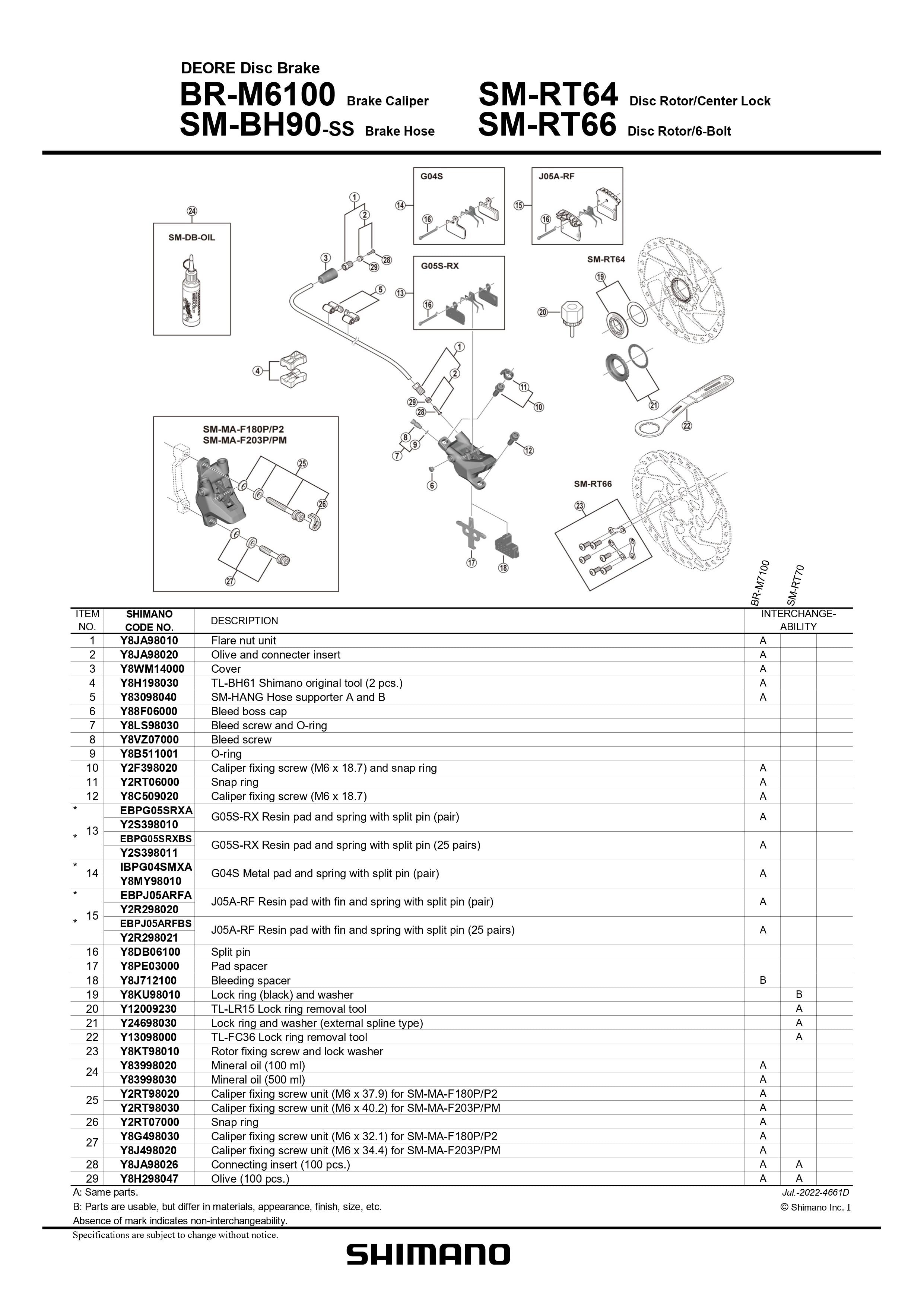 SHIMANO Deore BL-M6100/ BR-M6100 Hydraulic Disc Brake Set 2-Piston-Pit Crew Cycles
