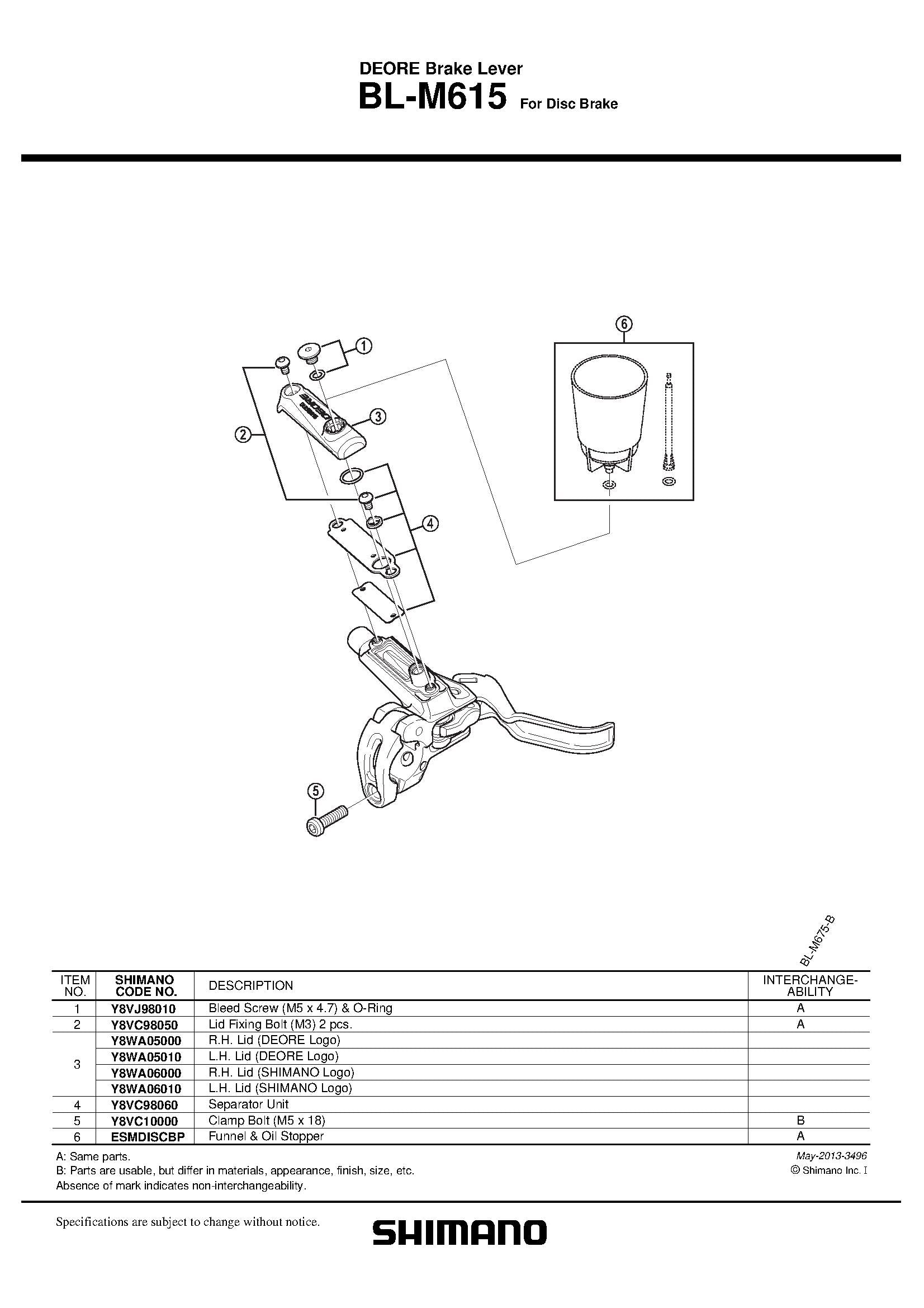 Shimano deore sales m615 disc brake