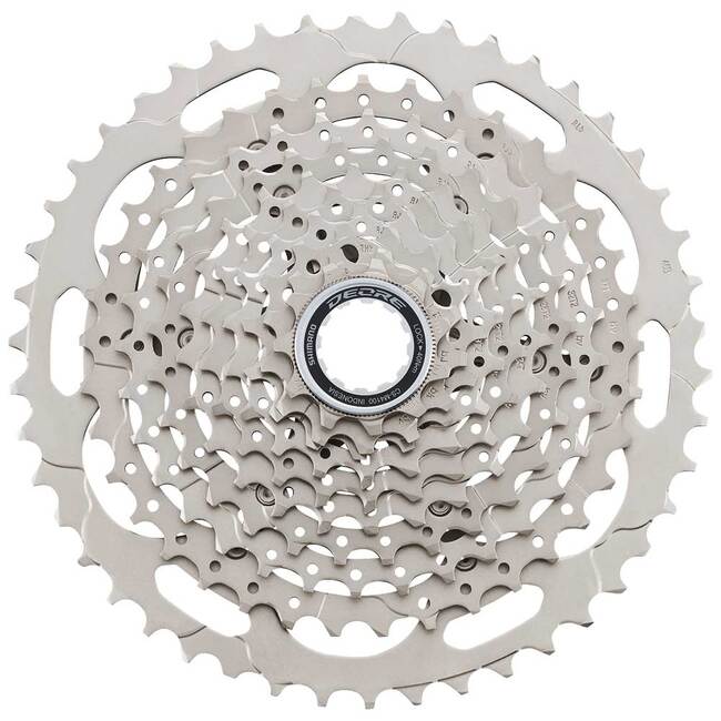 SHIMANO Deore CS-M4100 HG Silver Cassette 10-Speed-Pit Crew Cycles