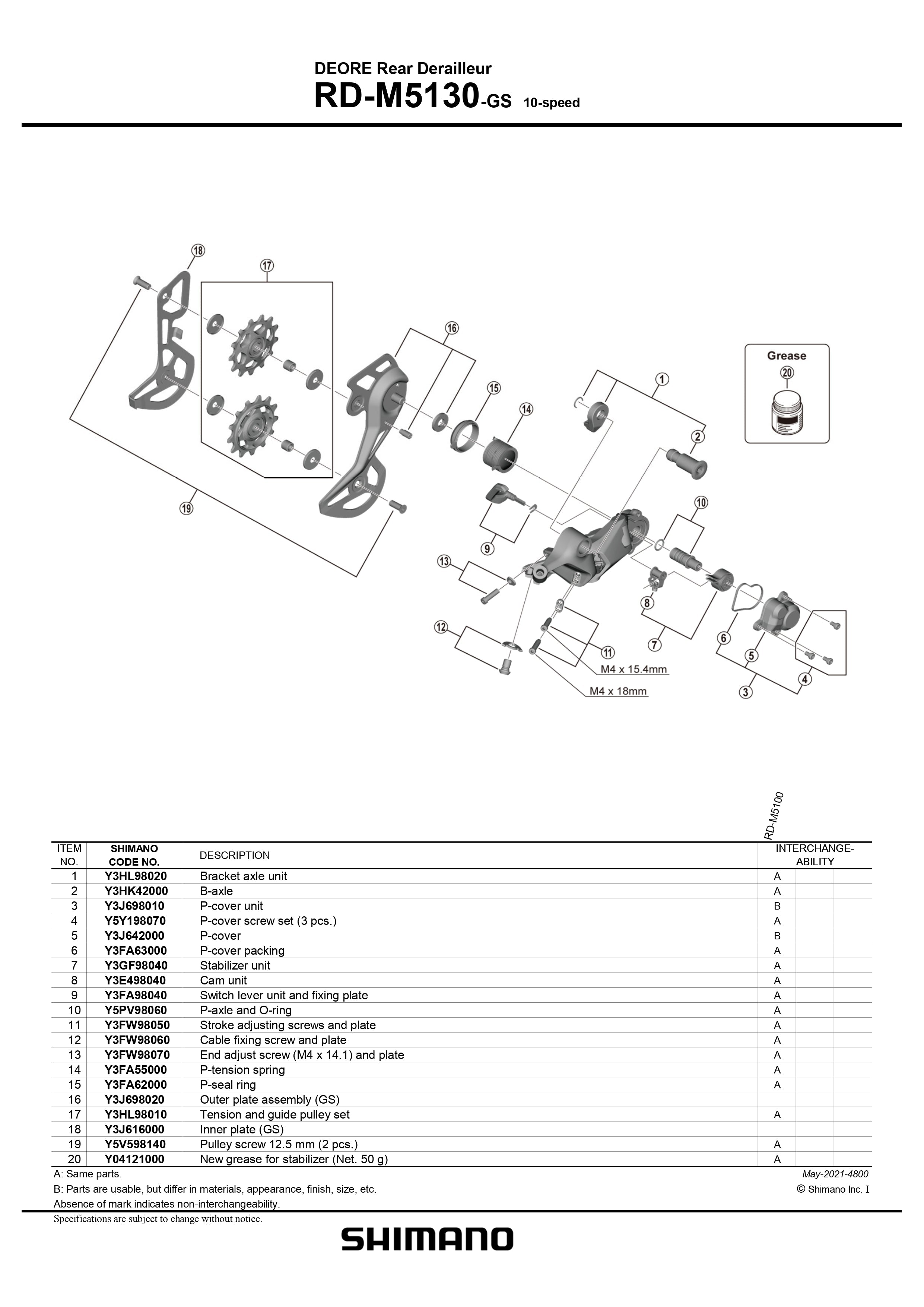 Shimano hotsell deore parts